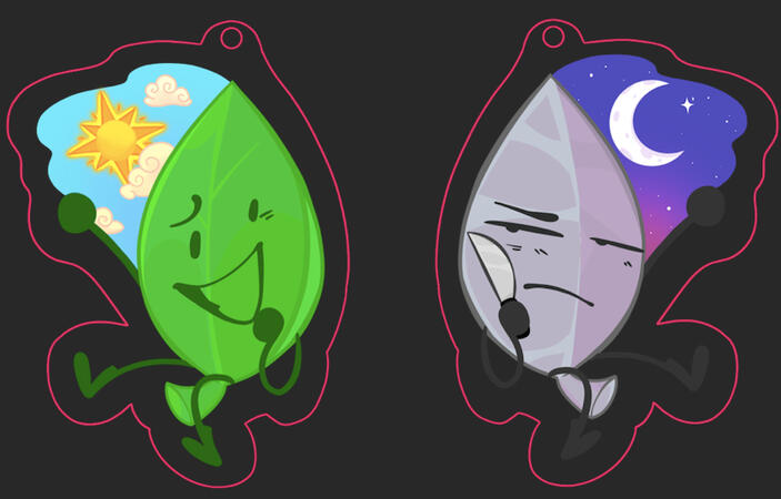 BFDI Keychain Design