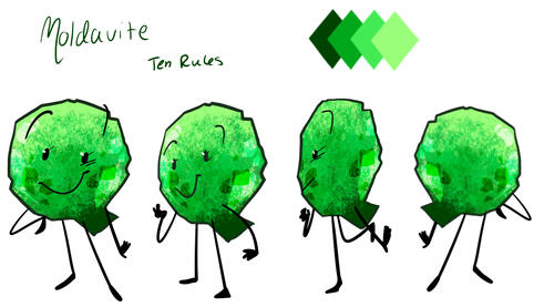 Moldavite Character Turnaround